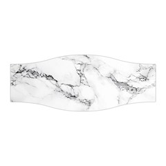 White Faux Marble Stretchable Headband by Dushan