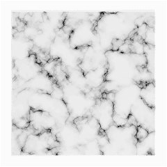 White Faux Marble Texture  Medium Glasses Cloth (2 Sides) by Dushan