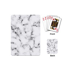 White faux marble texture  Playing Cards Single Design (Mini)