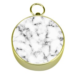 White faux marble texture  Gold Compasses