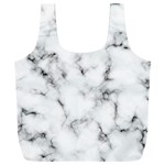 White faux marble texture  Full Print Recycle Bag (XXXL) Front