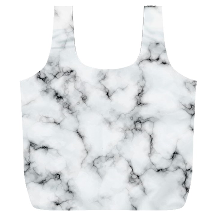 White faux marble texture  Full Print Recycle Bag (XXXL)