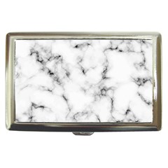 White Faux Marble Texture  Cigarette Money Case by Dushan