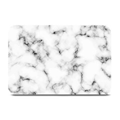 White Faux Marble Texture  Plate Mats by Dushan