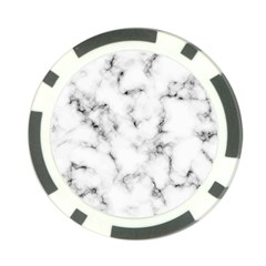 White Faux Marble Texture  Poker Chip Card Guard (10 Pack) by Dushan