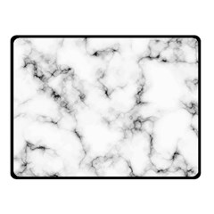 White Faux Marble Texture  Fleece Blanket (small) by Dushan