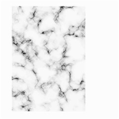 White Faux Marble Texture  Large Garden Flag (two Sides) by Dushan