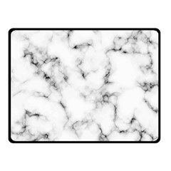 White Faux Marble Texture  Double Sided Fleece Blanket (small)  by Dushan