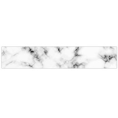 White Faux Marble Texture  Large Flano Scarf  by Dushan