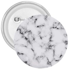 White Faux Marble Texture  3  Buttons by Dushan