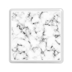 White Faux Marble Texture  Memory Card Reader (square) by Dushan