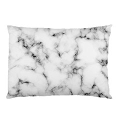 White Faux Marble Texture  Pillow Case (two Sides) by Dushan