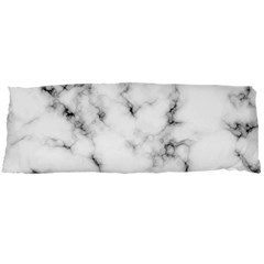 White Faux Marble Texture  Body Pillow Case Dakimakura (two Sides) by Dushan