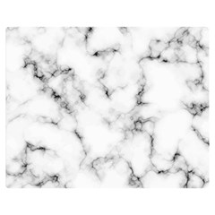 White Faux Marble Texture  Double Sided Flano Blanket (medium)  by Dushan