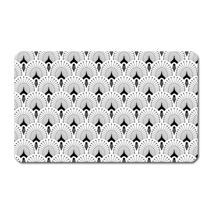 Black and white art-deco pattern Magnet (Rectangular)