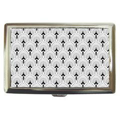 Black And White Art-deco Pattern Cigarette Money Case by Dushan