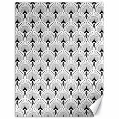 Black And White Art-deco Pattern Canvas 18  X 24  by Dushan