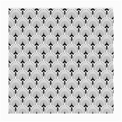 Black And White Art-deco Pattern Medium Glasses Cloth (2 Sides) by Dushan