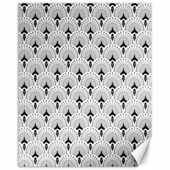 Black And White Art-deco Pattern Canvas 11  X 14 