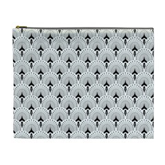 Black And White Art-deco Pattern Cosmetic Bag (xl)