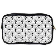 Black And White Art-deco Pattern Toiletries Bag (one Side)