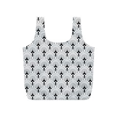 Black And White Art-deco Pattern Full Print Recycle Bag (s)