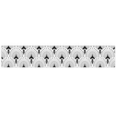 Black And White Art-deco Pattern Large Flano Scarf 