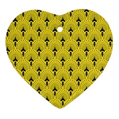 Art-decoyellow Heart Ornament (two Sides) by Dushan