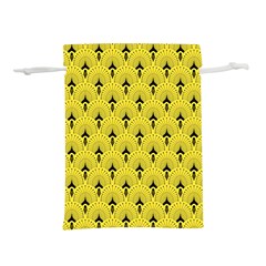 Art-decoyellow Lightweight Drawstring Pouch (l) by Dushan