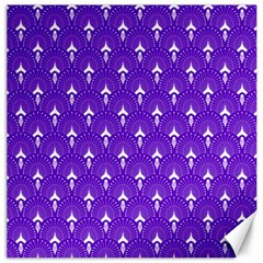 White And Purple Art-deco Pattern Canvas 12  X 12  by Dushan