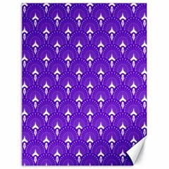 White And Purple Art-deco Pattern Canvas 18  X 24  by Dushan