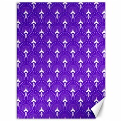 White And Purple Art-deco Pattern Canvas 36  X 48  by Dushan