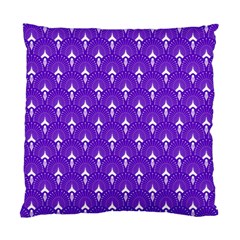 White And Purple Art-deco Pattern Standard Cushion Case (one Side) by Dushan