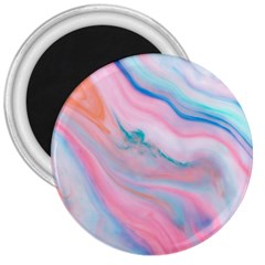 Colorful Marble Abstract Background Texture  3  Magnets by Dushan