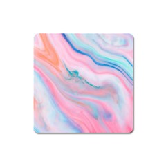 Colorful Marble Abstract Background Texture  Square Magnet by Dushan