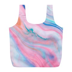 Colorful Marble Abstract Background Texture  Full Print Recycle Bag (l) by Dushan