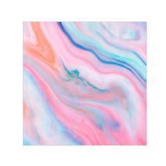 Colorful Marble Abstract Background Texture  Small Satin Scarf (square) by Dushan