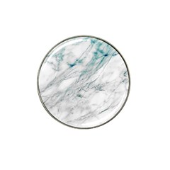 Gray Faux Marble Blue Accent Hat Clip Ball Marker by Dushan