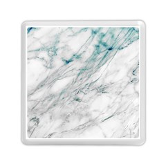 Gray Faux Marble Blue Accent Memory Card Reader (square) by Dushan