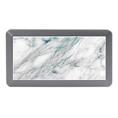 Gray Faux Marble Blue Accent Memory Card Reader (mini) by Dushan