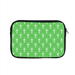 Green And White Art-deco Pattern Apple Macbook Pro 15  Zipper Case by Dushan