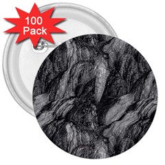 Black And White Rocky Texture Pattern 3  Buttons (100 Pack)  by dflcprintsclothing