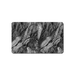 Black And White Rocky Texture Pattern Magnet (name Card) by dflcprintsclothing