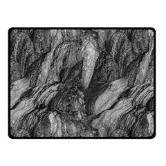 Black And White Rocky Texture Pattern Fleece Blanket (small)