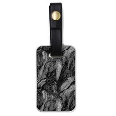 Black And White Rocky Texture Pattern Luggage Tag (one Side)