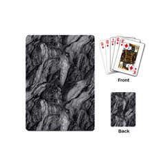 Black And White Rocky Texture Pattern Playing Cards Single Design (mini) by dflcprintsclothing