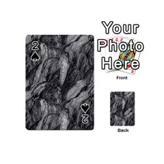 Black And White Rocky Texture Pattern Playing Cards 54 Designs (mini)