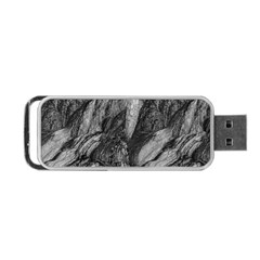 Black And White Rocky Texture Pattern Portable Usb Flash (two Sides) by dflcprintsclothing