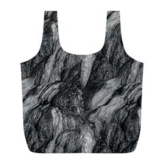 Black And White Rocky Texture Pattern Full Print Recycle Bag (l) by dflcprintsclothing