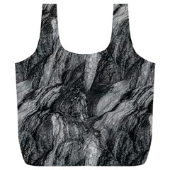 Black And White Rocky Texture Pattern Full Print Recycle Bag (xl) by dflcprintsclothing